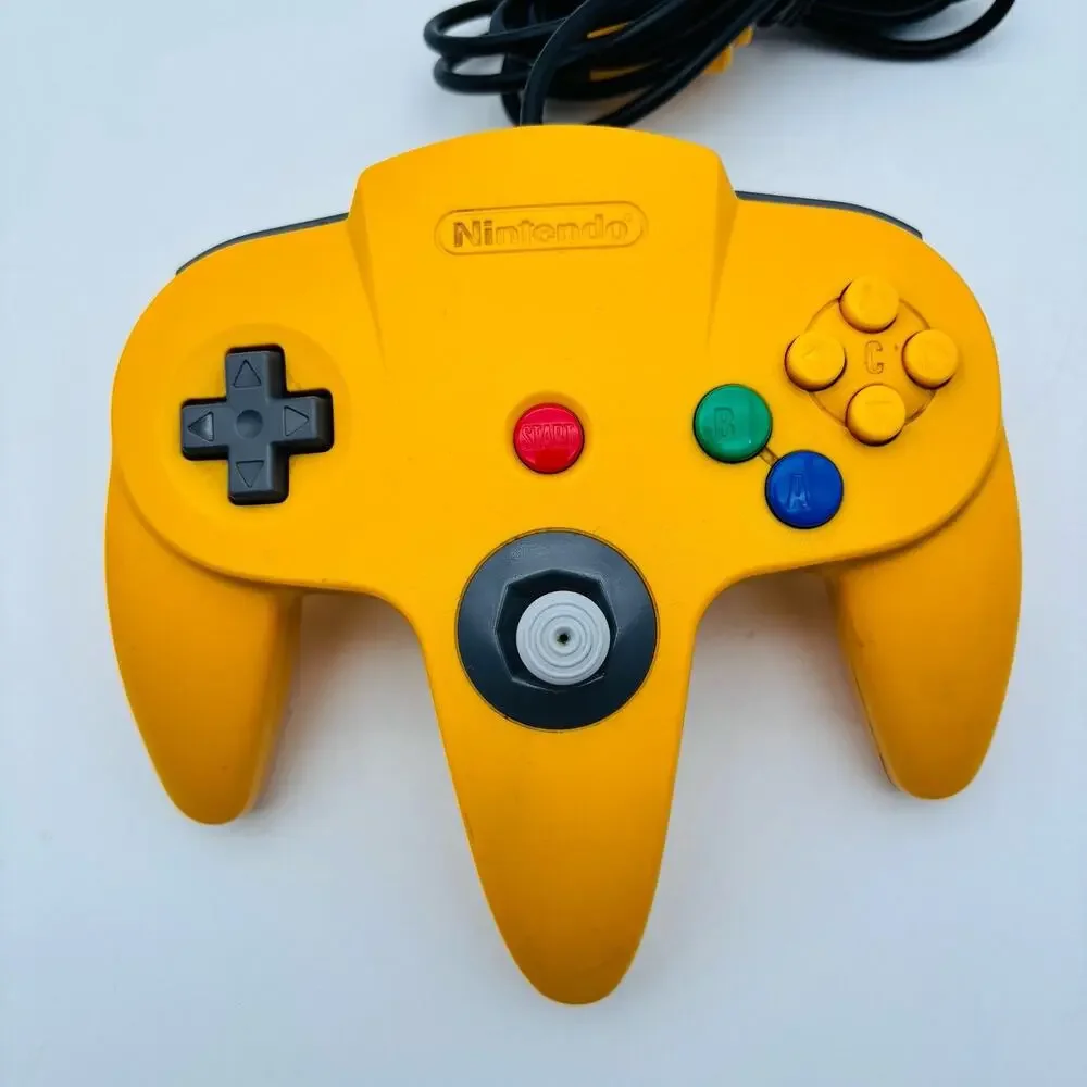Nintendo 64 Yellow Controller NUS-005 Official N64 OEM Tested Working